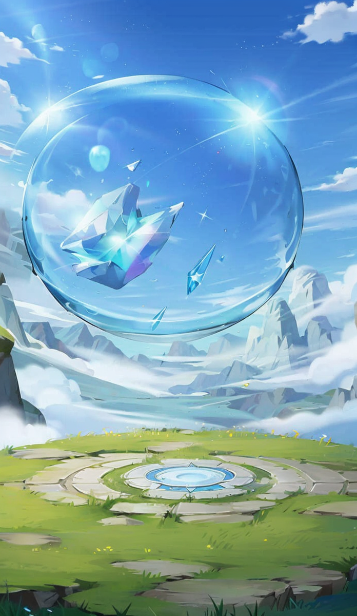 03093-2013710389-dipan,no humans, sky, scenery, outdoors, cloud, day, blue sky, crystal, grass, magic circle，center composition_lora_game dipan_2.png